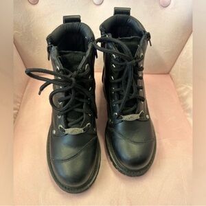 Orange County Choppers Black Leather Motorcycle Boots